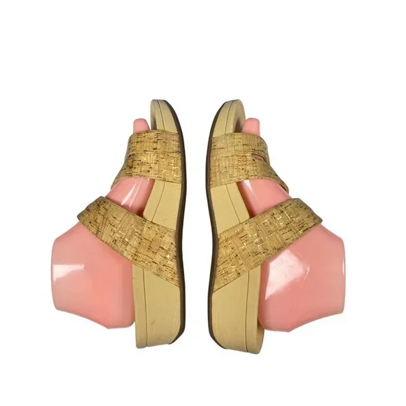 Vionic Pacific Rio Gold Slide On Sandals Women's 8 - Picture 13 of 15